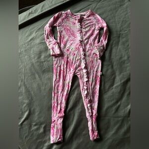 Adorable Pink Floral Kids Footie